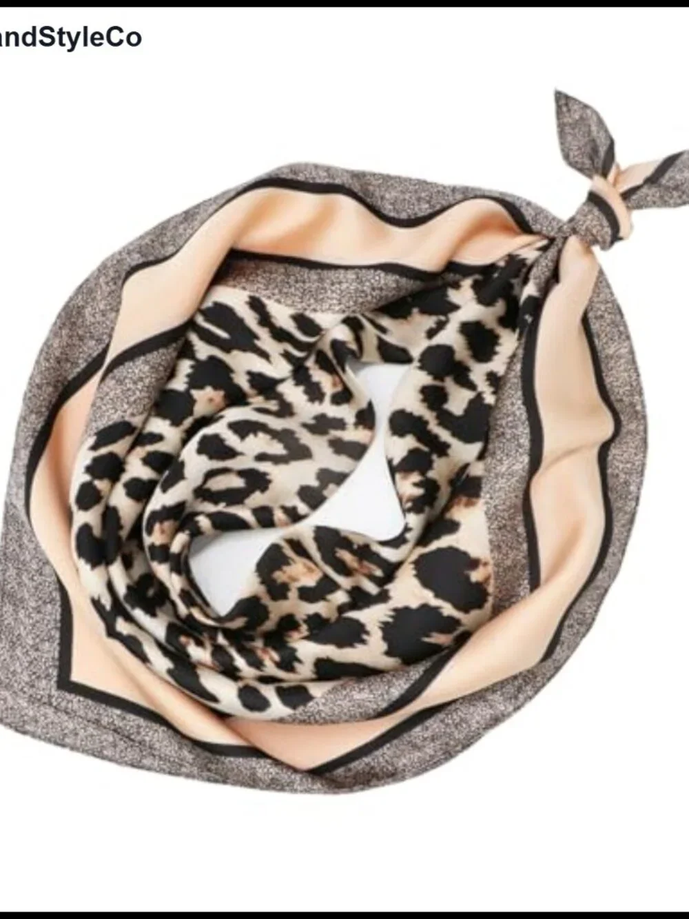 Silk Feeling Square Scarf Head Scarf Neck Scarf Multipurpose Accessory